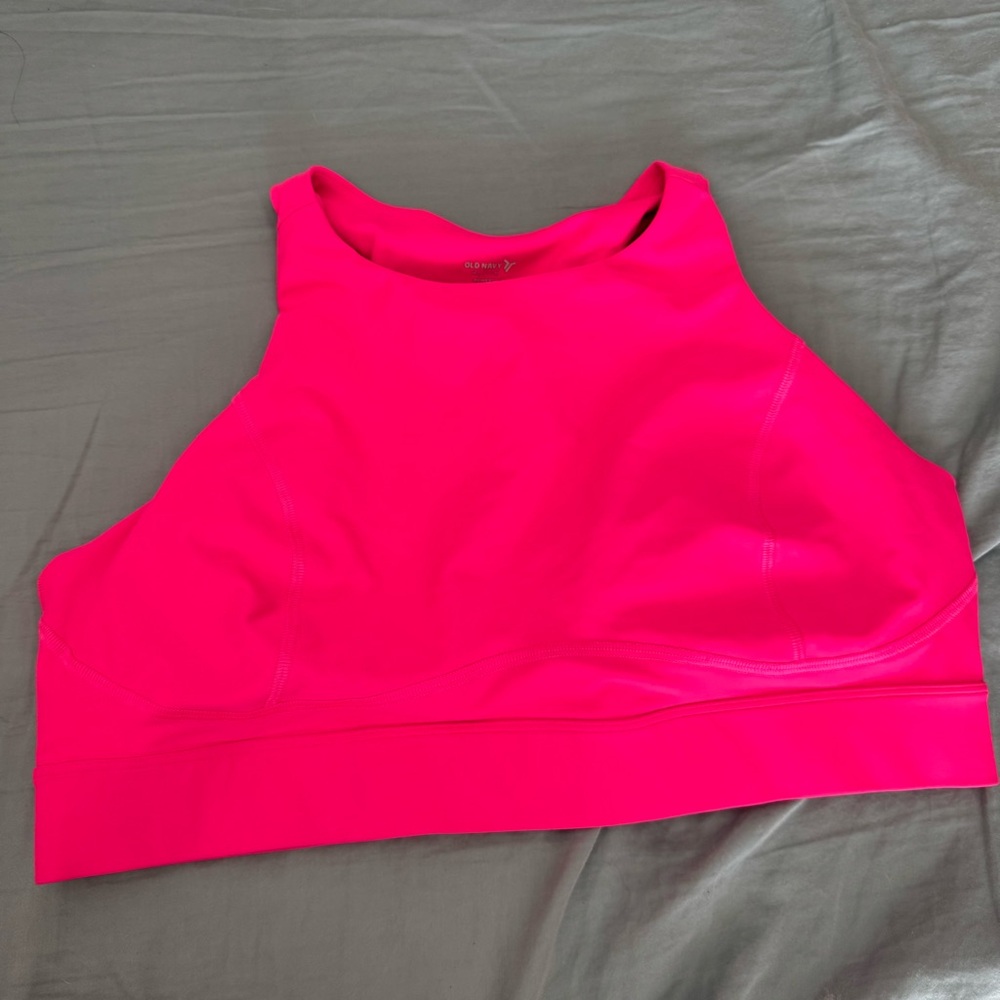 Hot Pink Athletic Sports Bra - Old Navy Active Powersoft